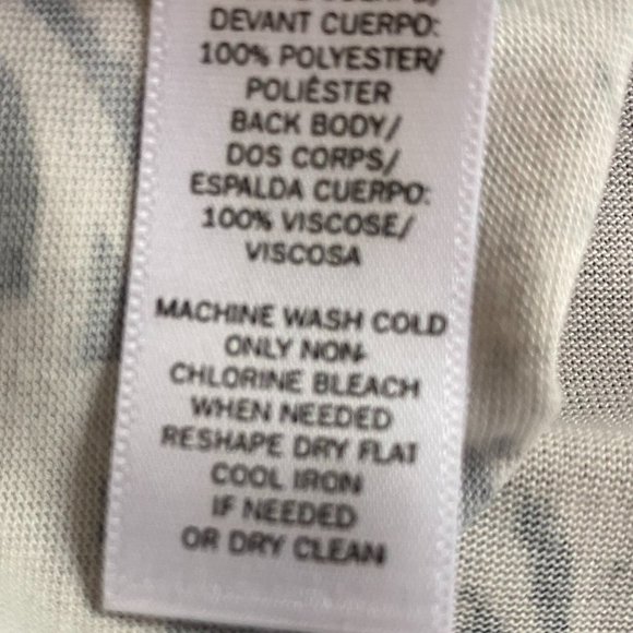 Ann Taylor Loft Womens Floral Print Short Sleeve Top XXSP Gray & White Career - Picture 5 of 8